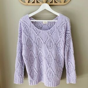 Pins and Needles by Urban Outfitters Pullover Knit Sweater Purple Sz Small